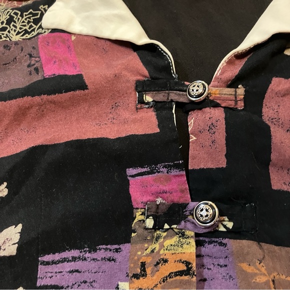 Classic Elements Women’s Button Down Shirt Blouse Multicolor Vintage 80s 90s - Picture 6 of 10